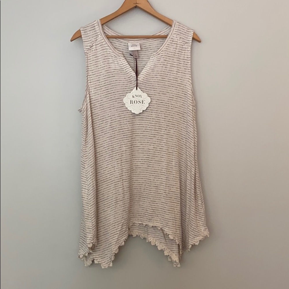 Knox Rose Striped Sleeveless Tunic